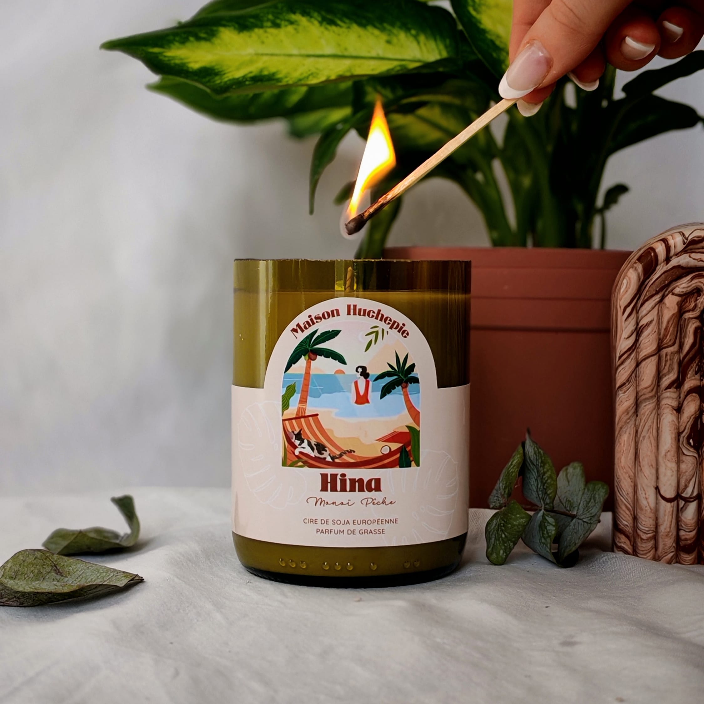 Bougie Parfumée Monoï Pêche – Image 2