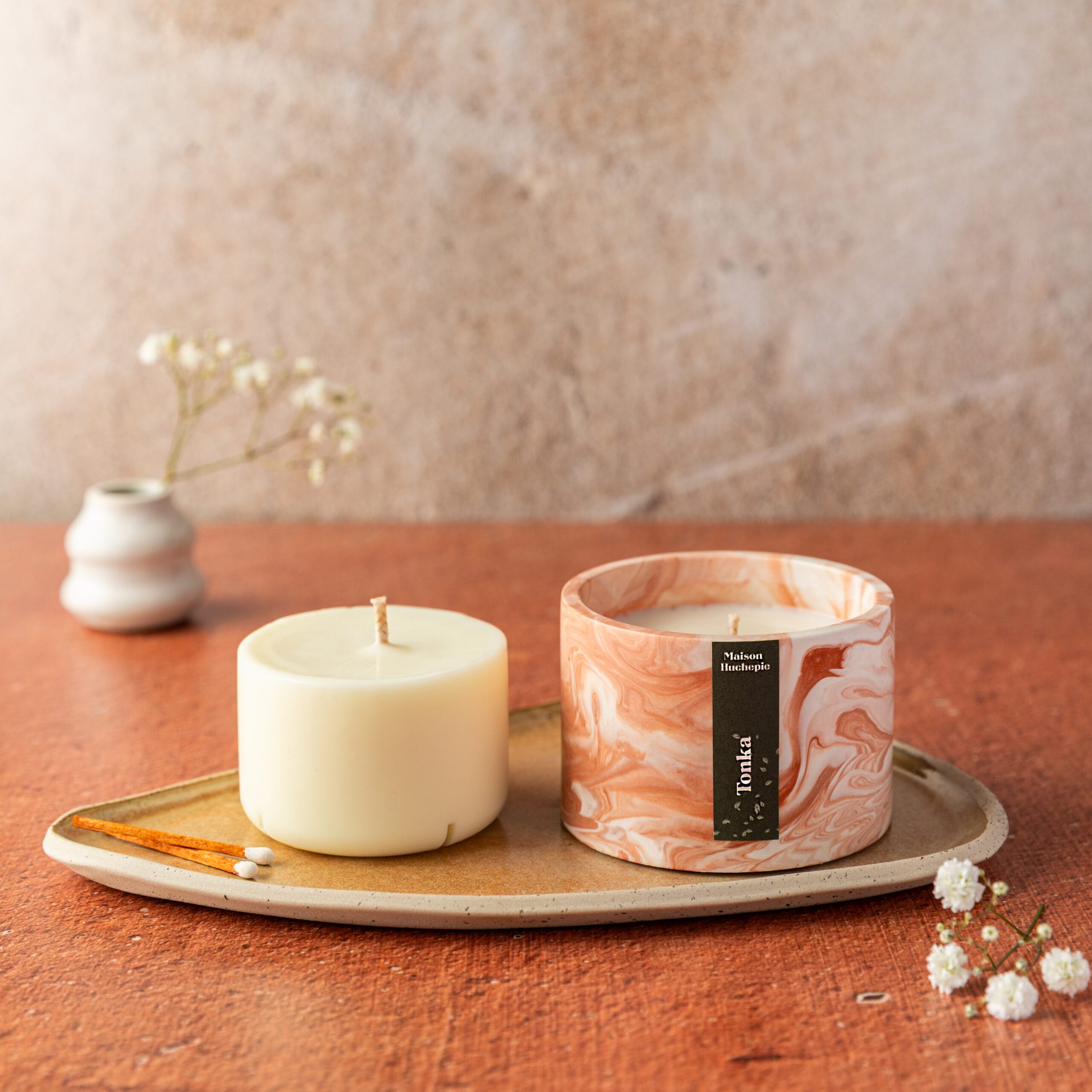 Recharge 20h bougie parfumée artisanale - Maison Huchepie