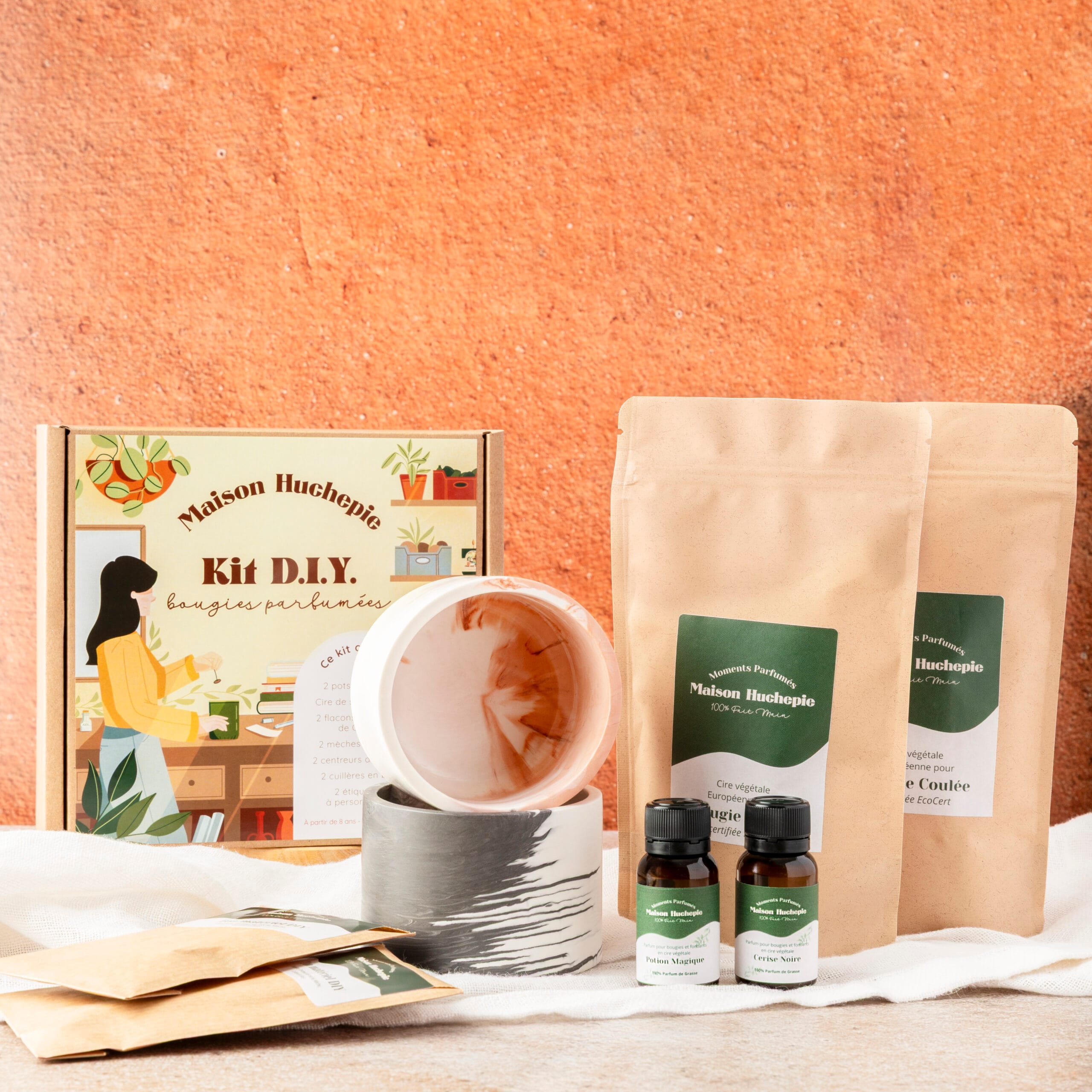 Kit DIY fabrication bougies artisanales parfumées - Maison Huchepie